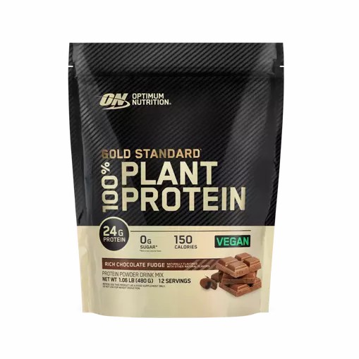 Optimum Nutrition GOLD STANDARD® 100% Plant Rich Chocolate Fudge 1.06 lb (12 Servings) | 39685RVJX