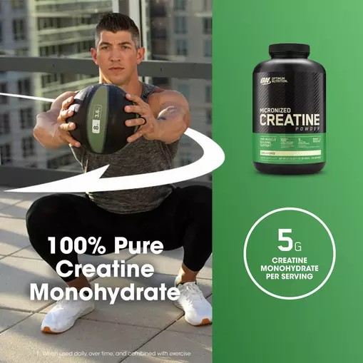 Optimum Nutrition Micronized Creatine Powder Unflavored 1.32 lb (120 Servings) | 74351XQTC
