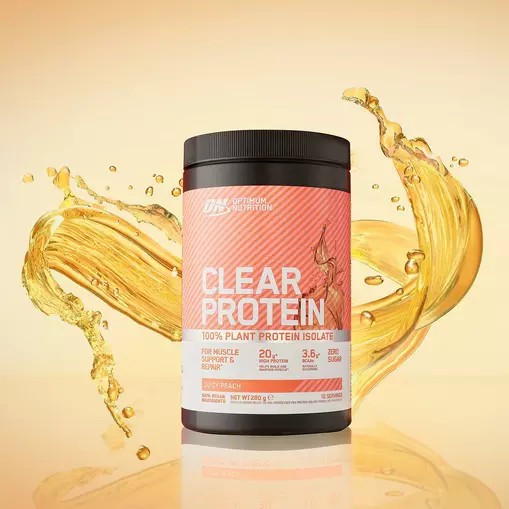 Optimum Nutrition ON Clear Protein 100% Plant Protein Isolate Juicy Peach 280 grams (10 Servings) | 28701GTDZ