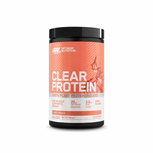 Optimum Nutrition ON Clear Protein 100% Plant Protein Isolate Juicy Peach 280 grams (10 Servings) | 28701GTDZ