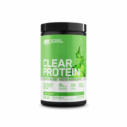Optimum Nutrition ON Clear Protein 100% Plant Protein Isolate Lime Sorbet 280 grams (10 Servings) | 06387EFZU